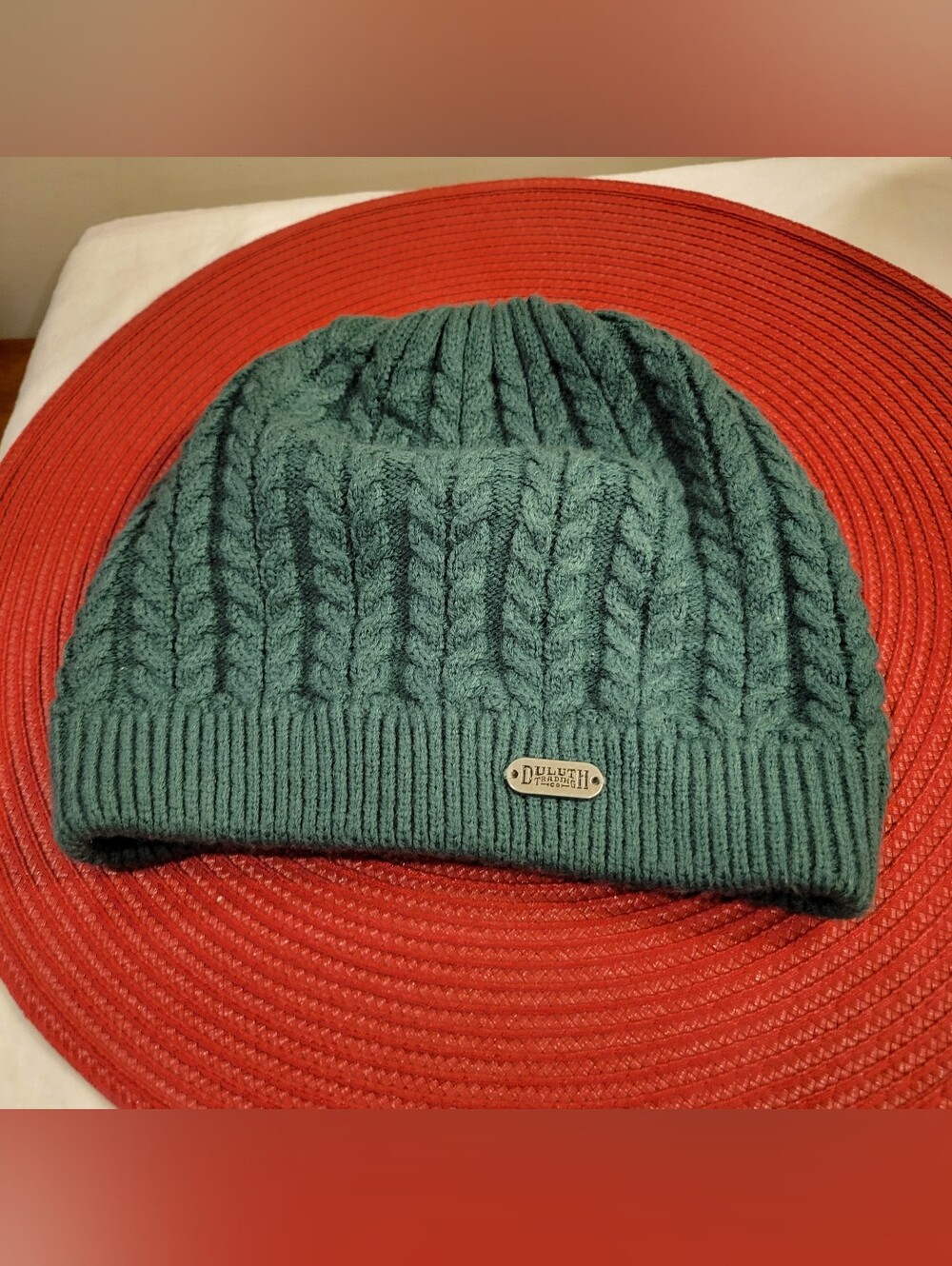 🌿EUC~Duluth Trading Co Teal Cable Knit Beanie